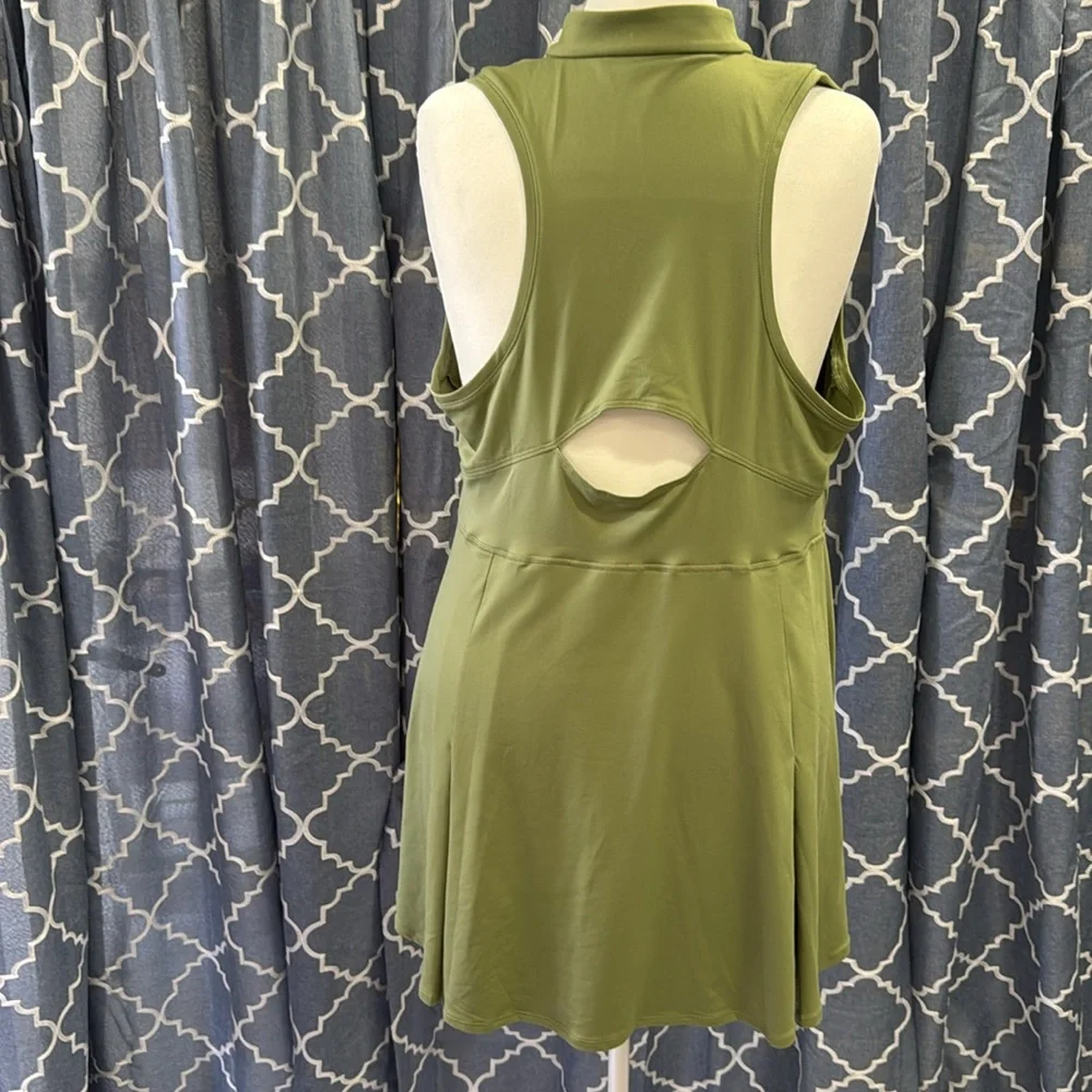 Nike Women's Olive Green Tank Top Athletic Dress 2X DriFit - Picture 2 of 4